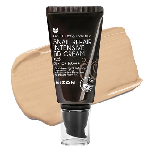 미즈온 스네일 리페어 인텐시브 비비 BB크림 SPF50+ PA+++, 25호 웜 베이지, 1개