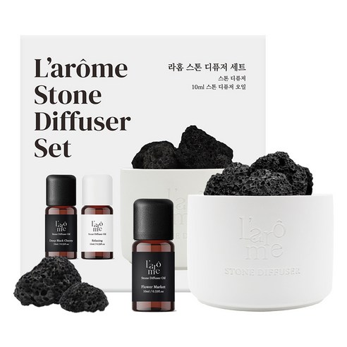 라홈 스톤 디퓨저 세트, 플라워마켓, 10ml, 1세트