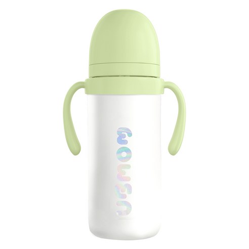 유비맘 유아용 시그니처 보온보냉 스테인리스 빨대컵 330ml, 1개, 멜론(그린)
