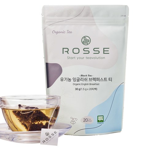 로쎄 유기농 잉글리쉬 브렉퍼스트 티 30g, 20개입, 1개