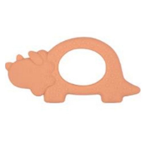 이누이베베 유아용 톰톰 치발기 공룡B 트리케라톱스, 단품, 코랄핑크, 1개