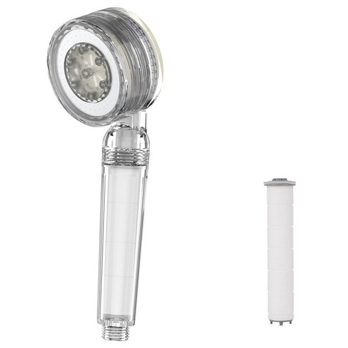 오엘라 7색 LED 필터 샤워기 + 필터 2p 세트, 1개, 화이트
