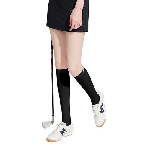 로브로코 여성용 시원한 쿨링 니삭스 숏타입, 블랙, 1개