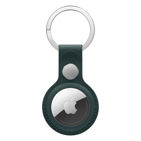 Apple 정품 2024 에어태그 파인우븐 키링, 다크 그린, 1개