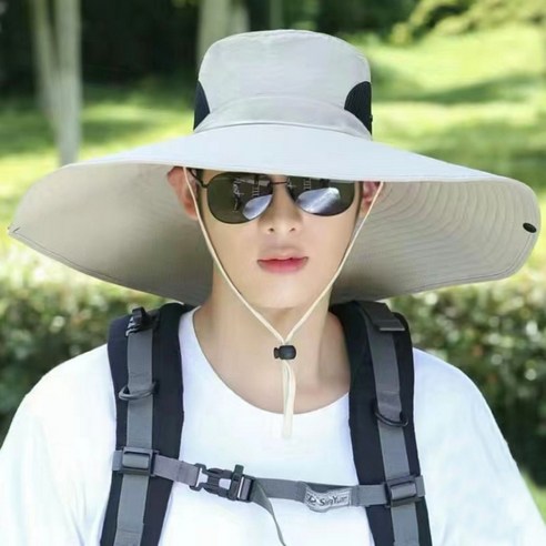 햇빛차단 등산 모자, 베이지
