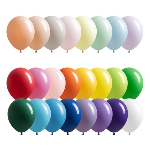 조이벌룬 풍선 2종 x 100p 세트 30cm, 파스텔혼합, 레인보우혼합, 1세트