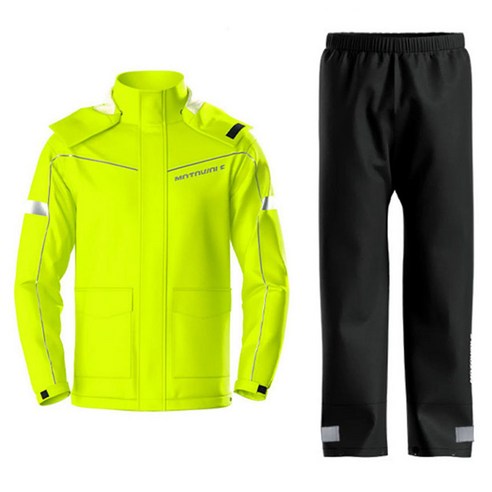 네온 드라이마스터 오토바이 라이딩 우비 상하 세트 낚시비옷