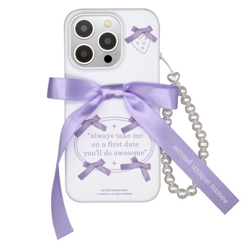 세컨드유니크네임 SUN CASE CLEAR BALLET RIBBON 휴대폰 케이스