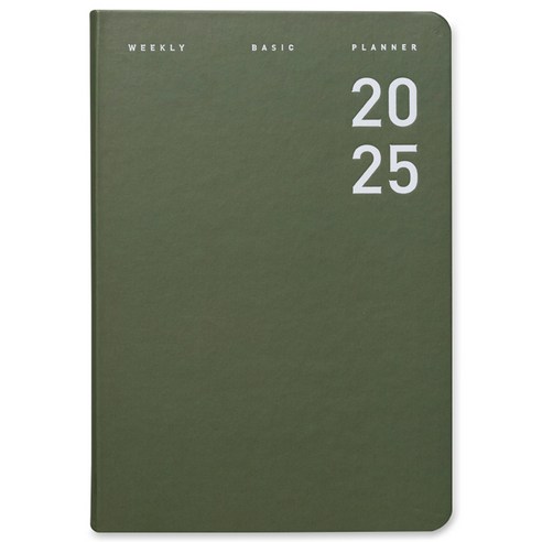 아르디움 2025 위클리 베이직 플래너, 다크 그린, 1개, 135 x 195 mm