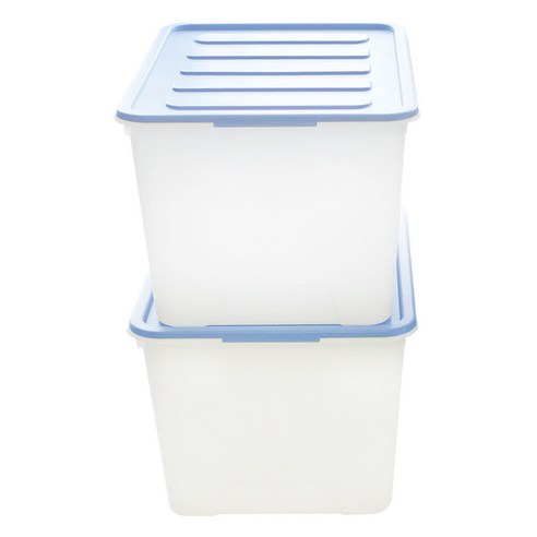 가쯔 국내 제조 멀티블럭 리빙박스, 블루, 120L, 2개