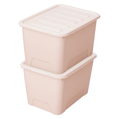 가쯔 국내 제조 마카롱 리빙박스, 인디핑크, 120L, 2개