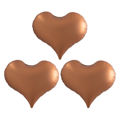 조이파티 은박풍선 통통하트 52cm, 초콜렛, 3개