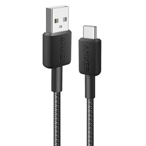 앤커 322 USB A타입-C타입 고속 충전케이블, 블랙, 1개