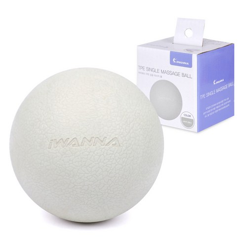아이워너 TPE 싱글 마사지 볼, 라이트그레이, 1개