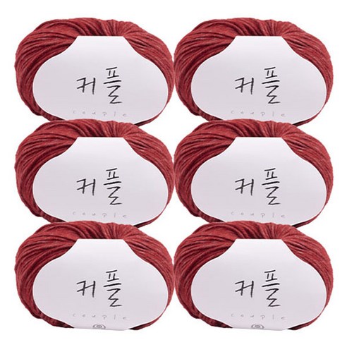 커플 뜨개실, 108 딥레드, 6개