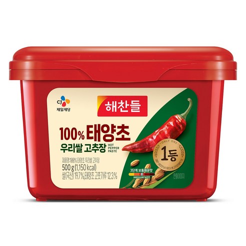 해찬들 태양초 우리쌀 고추장, 1kg, 1개