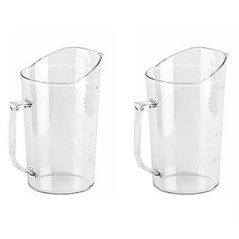 플라스틱 투명 가벼운 경량 계량컵 비커, 2000ml, 2개