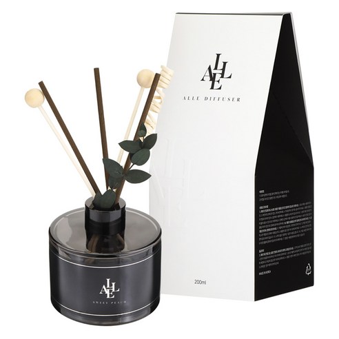 알레 블랙 디퓨저, 1개, 200ml, 스위트피치