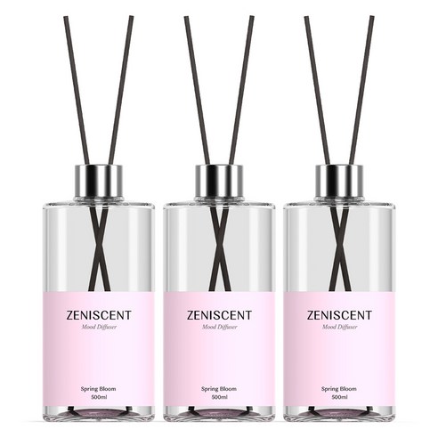 제니센트 무드 디퓨저, 스프링 블룸, 500ml, 3개