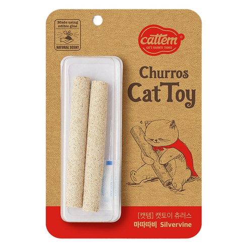 캣템 고양이 츄러스 장난감 0.5 x 13 cm 2p, 츄러스 마따따비, 1개