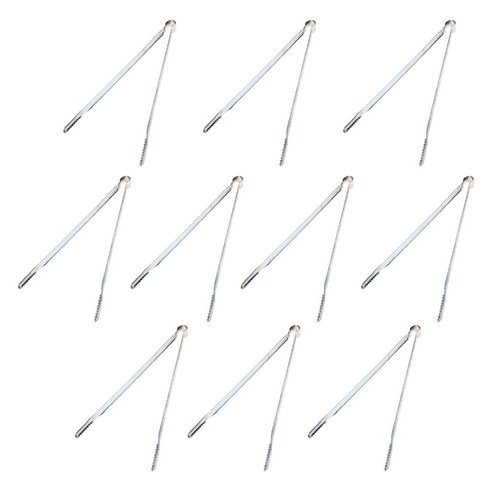 코코렉스 악어 스텐 캠핑 바베큐 숯 고기 집게 특대 40cm, 스텐실버, 10개