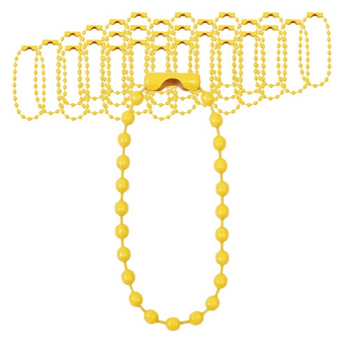 투그램플러스 컬러 줄구슬 볼체인, 8 옐로우, 200개
