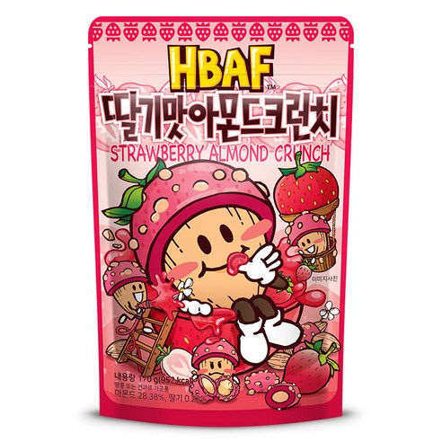 바프 딸기맛 아몬드크런치, 170g, 1개