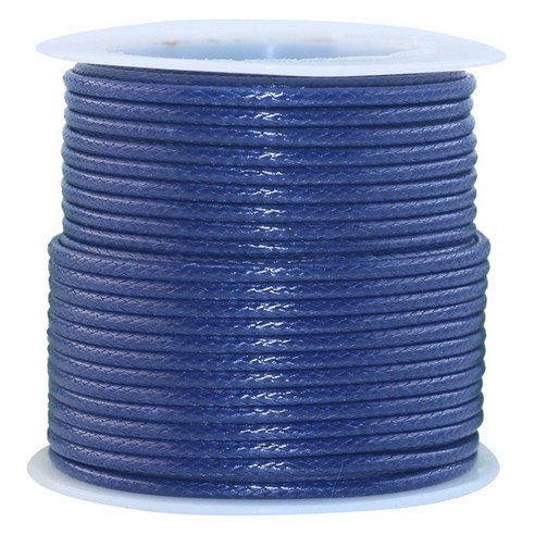 마다꾸미 가죽끈 DIY 포장용 팔찌만들기 재료 1.5mm x 10m, 네이비, 1개