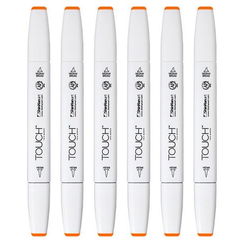 터치 트윈 브러쉬 마카 122 FLUORESCENT ORANGE, 6개, 1색
