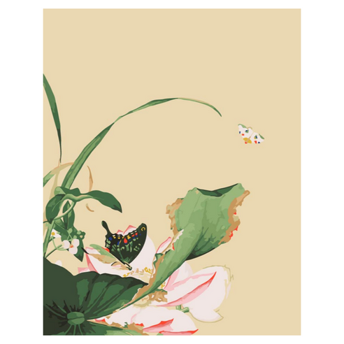 모모픽스페인팅 DIY 명화 그리기 40 x 50 cm, I19 랑샤이닝 연꽃, 1개