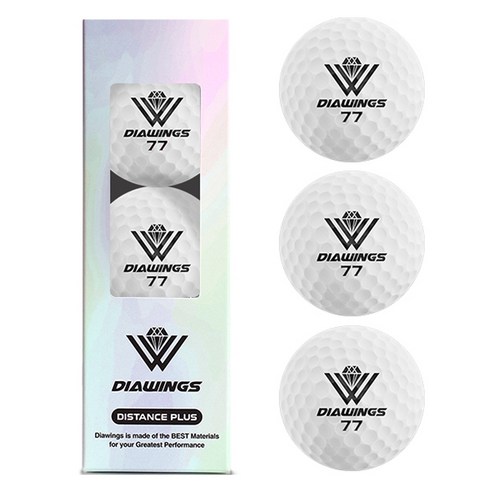 다이아윙스 고반발 비거리 전용 장타 골프공 M3 2피스 42.8mm, 화이트무광, 3개입, 1개