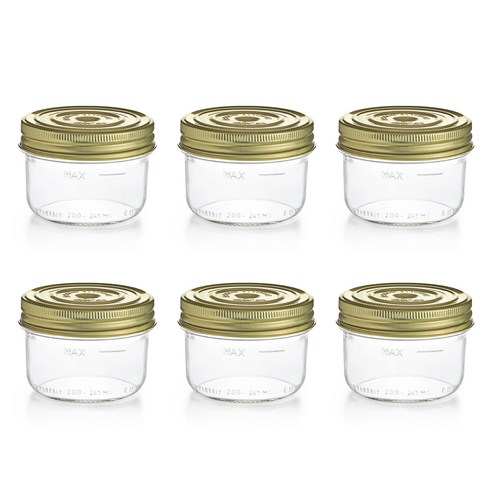 르파르페 패밀리아 위스테린 유리 밀폐용기 200ml, 6개