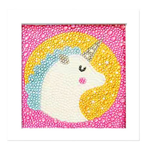 모모픽스페인팅 보석 십자수 DIY 키트 세트 15 x 15 cm, DA04 유니콘, 1세트