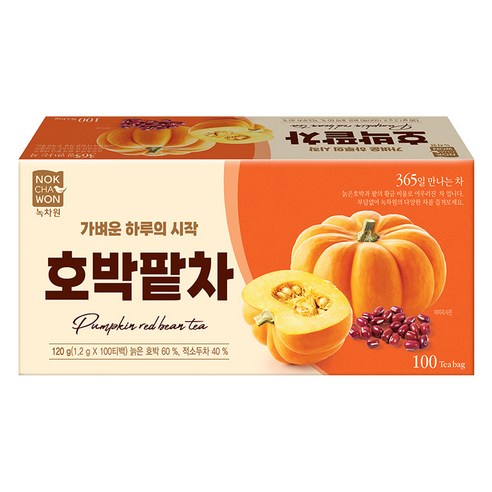 녹차원 호박팥차, 1.2g, 1개, 100개입