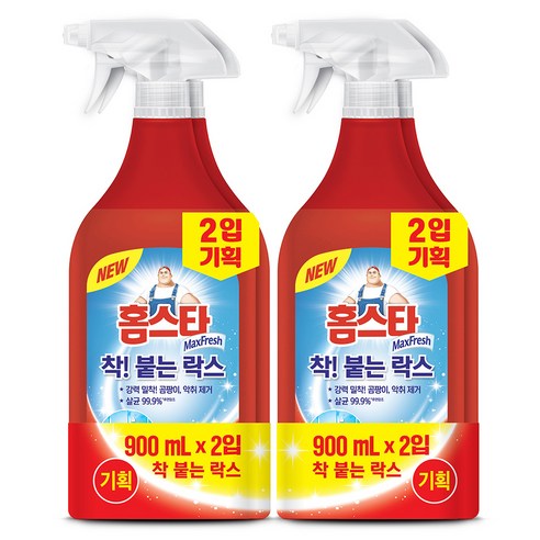 홈스타 착 붙는 락스 스프레이, 900ml, 2개 청소/주방세제