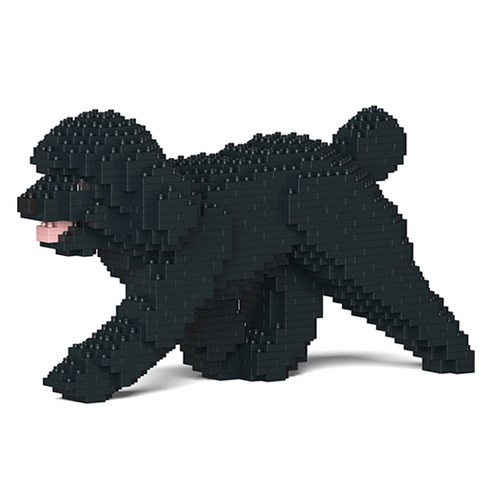 JEKCA 걷는 토이 푸들 강아지 블럭 S, 블랙, 1개