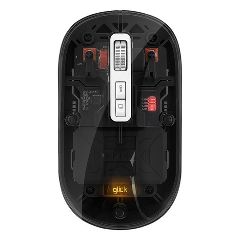 지클릭커 오피스프로 아이스푸딩 투명 블루투스 무선 마우스 G-CLICKER OFFICEPRO 아이스푸딩 OP40 투명 블루투스 무선 마우스, 블랙