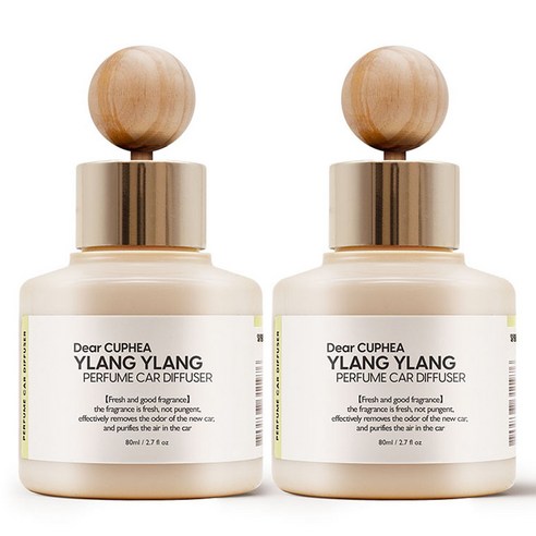 디어쿠페아 퍼퓸 차량용 디퓨저 80ml, 2개, 일랑일랑