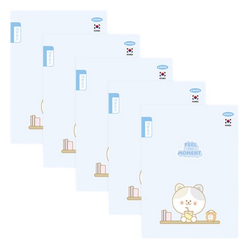 펜피아 1000 초등 제본노트 10칸쓰기 노트, D 블루, 5개