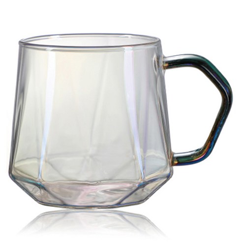 마린글라스 내열유리 컬러리 앵글 머그컵 400ml, 그린, 1개