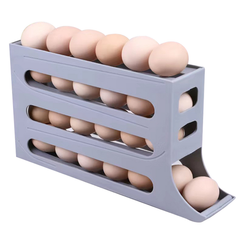 더자카 계란 오토 디스펜서 보관함, 그레이, 1개