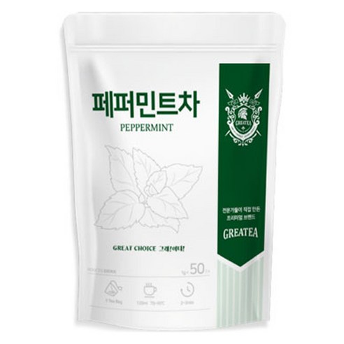 Greatea 그래이티 페퍼민트차, 1g, 50개입, 1개