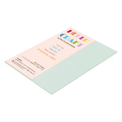 종이문화 두꺼운 양면 레인보우 카드지 No 19 미스티블루 205g A6, 90개