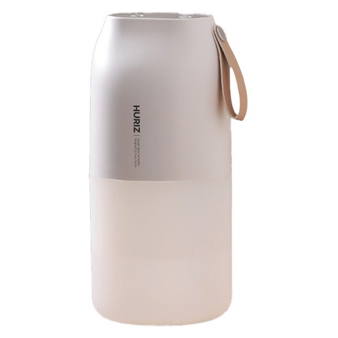 휴라이즈 미니 무선 가습기 휴대용 탁사용 LED 무드등 초음파 듀얼 가습기 300ml, 화이트