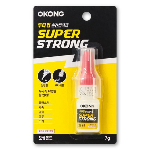 오공 슈퍼스트롱 투타입 순간접착제 7g x 4p, 1세트