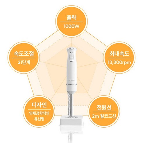 주방의 혁신, 미니쿡 핸드블랜더 MT-H300으로 당신의 요리를 업그레이드하세요!
