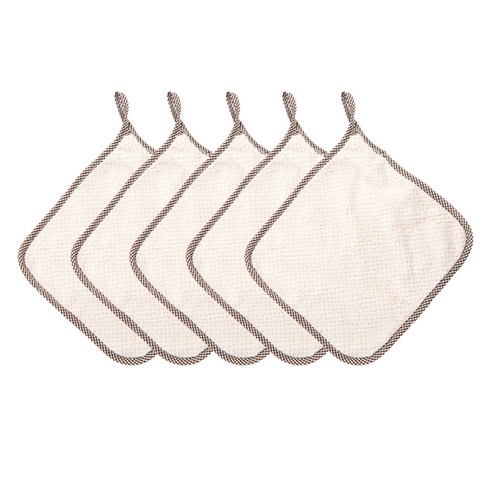씨오브비 주방 고리 핸드 타올, 아이보리, 5개