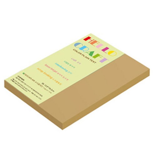 종이문화 뉴씨플레인 얇은 양면색상지 No 22 연갈색 120g B6, 106개