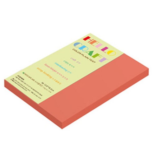 종이문화 뉴씨플레인 얇은 양면색상지 No 45 진분홍색 120g B6, B6(128 x 182 mm), 106매