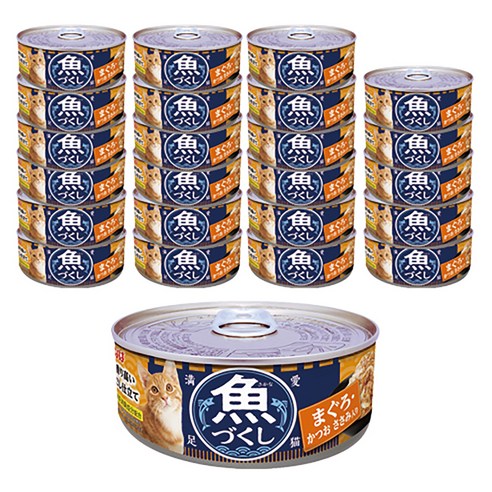 챠오 이나바 고양이 생선가득캔, 24개, 60g, 혼합맛(참치/가다랑어/닭가슴살)